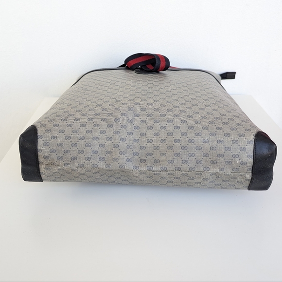 💚 Gucci Vintage GG Mini Monogram Canvas Large Tote Shoulder Bag VTG - Picture 6 of 16